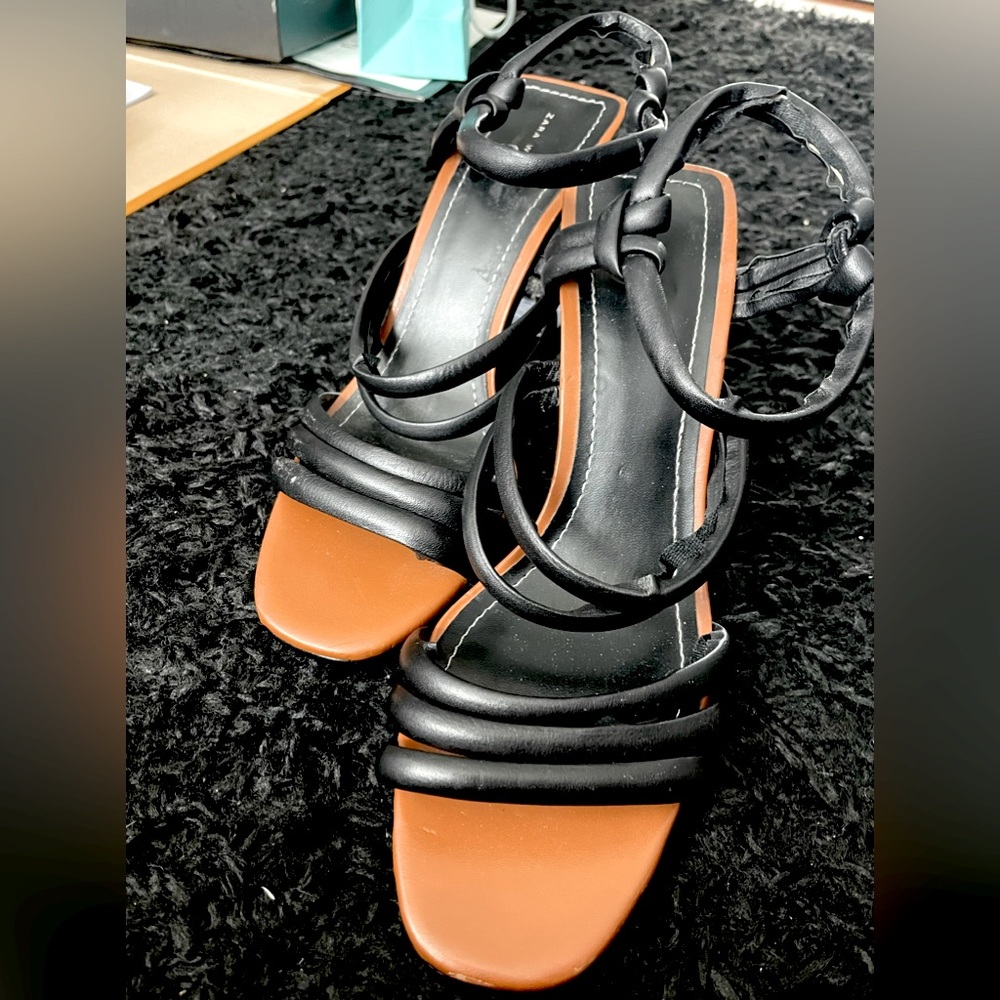 Zara heels with clear heel